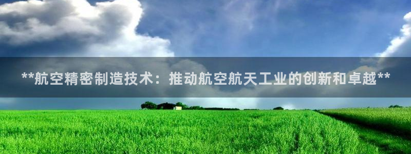 彩神平台：**航空精密制造技术：推动航空航天工业的创新和卓越**