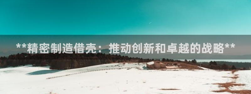 彩神velcome购彩大厅：**精密制造借壳：推动创新和卓越的战略**