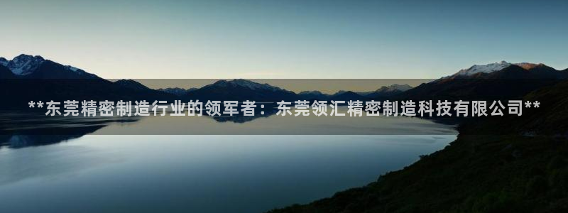 彩神8是正规平台吗：**东莞精密制造行业的领军者：东莞领汇精密制造科技有限公司**