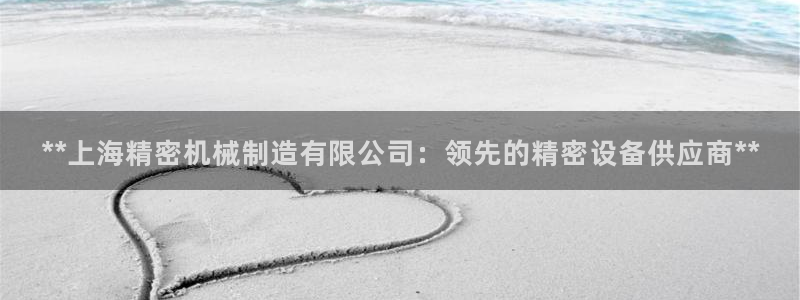 彩神V3大赢家：**上海精密机械制造有限公司：领先的精密设备供应商**