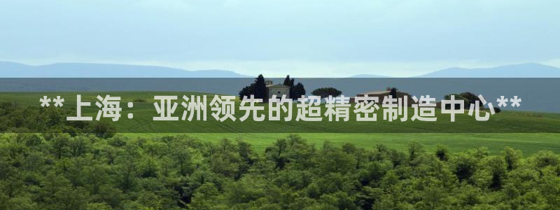 大发彩神最高邀请码：**上海：亚洲领先的超精密制造中心**