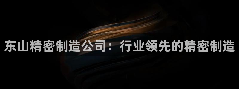 彩神到底能不能赚钱：东山精密制造公司：行业领先的精密制造