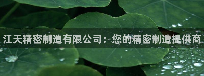 彩神vll首页：江天精密制造有限公司：您的精密制造提供商