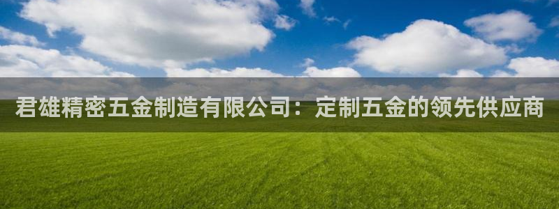 彩神8app官方下载：君雄精密五金制造有限公司：定制五金的领先供应商