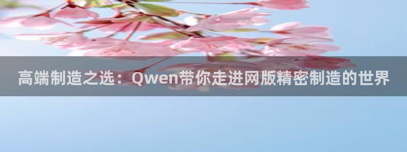 彩神这个平台是真的吗：高端制造之选：Qwen带你走进网版精密制造的世界