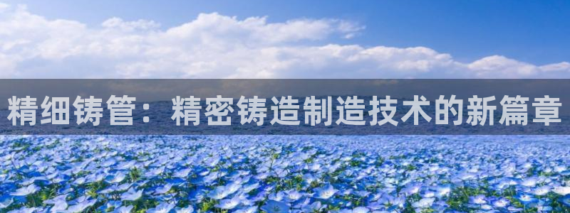 彩神8app官方下载：精细铸管：精密铸造制造技术的新篇章