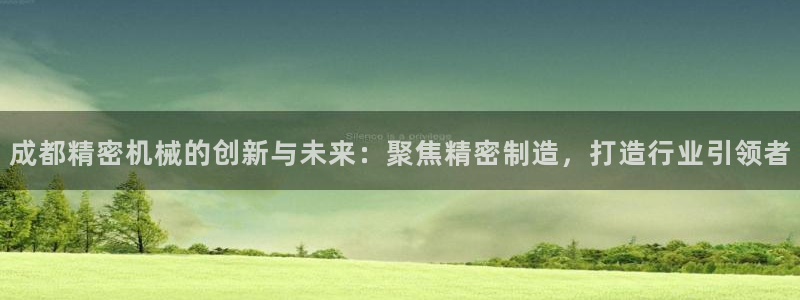 彩神v大众娱乐：成都精密机械的创新与未来：聚焦精密制造，打造行业引领者